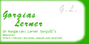 gorgias lerner business card